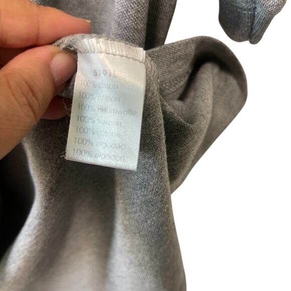 Lacoste Men's Short Sleeve Polo Shirt LF Gray Peach and Navy Stripe Size 7 XXL - Picture 5 of 7